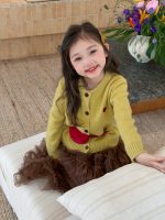 【100-170】トップス 女の子 ニット ハート ファッション