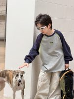 【100-170】長袖Tシャツ 男の子 配色クルーネック 着回しやすい カジュアル - 画像 (12)