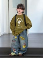 【100-150】長袖Tシャツ 男の子 英字プリント カジュアル ゆったり - 画像 (3)