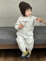 【73-110】二点セット パーカー+ズボン プリント 韓国風 女の子 - 画像 (5)