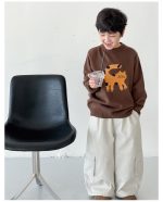 【90-160】ニットセーター 男の子 動物柄 厚手 あったか カジュアル - 画像 (18)