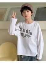 【100-160】長袖Tシャツ 男の子 英字プリント アメカジ ゆったり - 画像 (9)
