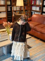 【100-160】ニットカーディガン 女の子 刺繍 ケーブル編み やわらか - 画像 (11)