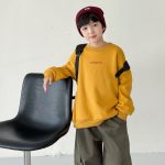 【90-160】トレーナー 男の子 英字プリント 裏起毛 合わせやすい - 画像 (3)