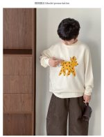 【90-160】ニットセーター 男の子 動物柄 厚手 あったか カジュアル - 画像 (3)