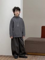 【90-160】セーター ズボン 無地 ニット フード付き ヒョウ柄 カジュアル 男の子 - 画像 (3)
