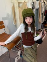 【100-160】長袖Tシャツ 女の子 チュール 切り替え 無地 - 画像 (4)