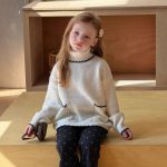 【90-150】セーター 女の子 ハイネック あったか 着回しやすい