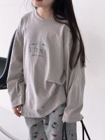 【100-150】長袖Tシャツ 女の子 刺繍 韓国風 ベーシック カジュアル - 画像 (15)