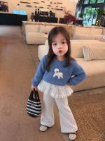 【80-140】中綿ジャケットorニットorパンツ 女の子 韓国風 防寒 小犬柄 - 画像 (6)
