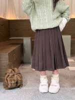【100-170】スカート 女の子 フリル 無地 合わせやすい