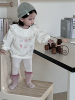 【73-110】パーカー レギンス ラッフルカラー プリント 女の子 - 画像 (3)
