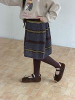 【100-170】スカートorレギンス 女の子 透かし 配色 フリル - 画像 (4)