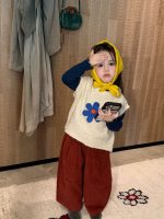 【90-140】ニットベストorインナーorパンツ 女の子 可愛い フラワーモチーフ - 画像 (6)
