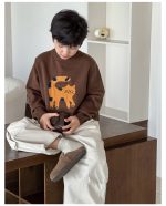 【90-160】ニットセーター 男の子 動物柄 厚手 あったか カジュアル - 画像 (17)