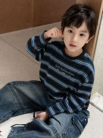 【100-160】長袖Tシャツ 男の子 カジュアル ボーダー柄 ゆったり - 画像 (5)