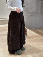 【100-170】パンツ 女の子 レオパード レトロ カジュアル - 画像 (4)
