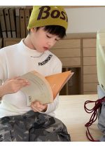 【100-160】長袖トップス 男の子 英字刺繍 モックネック 着回しやすい - 画像 (12)