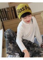 【100-160】長袖トップス 男の子 英字刺繍 モックネック 着回しやすい - 画像 (25)