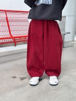 【90-170】パンツ キッズ 男女兼用 コットン ゆったりシルエット - 画像 (24)