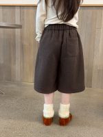 【100-170】パンツ 女の子 無地 レトロ ワイドパンツ - 画像 (5)