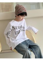【100-160】長袖Tシャツ 男の子 英字プリント アメカジ ゆったり - 画像 (12)