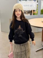 【100-170】トレーナーorスカート女の子 プリント カジュアル - 画像 (3)
