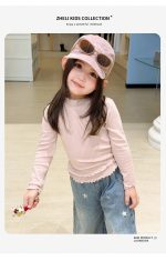【80-140】長袖トップス 女の子 シンプル 無地 合わせやすい - 画像 (10)