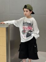 【90-160】長袖トップス 男の子 ストリート風 プリント カジュアル - 画像 (4)