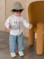 【73-110】Tシャツ プリント ラウンドネック 長袖 男の子 - 画像 (4)
