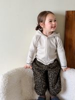 【73-120】トップスorパンツ 女の子 レオパードフード付き かわいい - 画像 (3)