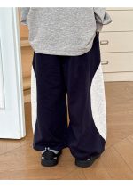 【100-160】パンツ 男の子 配色デザイン ゆったり カジュアル - 画像 (5)