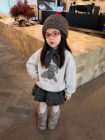 【80-140】パーカーorスカート 女の子 わんちゃんプリントマフラー付き
