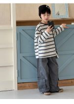 【100-160】長袖Tシャツ 男の子 カジュアル ボーダー柄 ゆったり - 画像 (14)