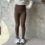 【100-170】レギンス 女の子 暖かい ストレッチで快適 英字 - 画像 (7)