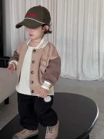【73-100】アウター 配色 切り替え ボタン 男の子
