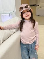 【80-140】長袖トップス 女の子 シンプル 無地 合わせやすい - 画像 (5)