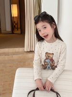 【100-170】トップス 女の子 ドット柄 カートゥーン ストレッチで快適 - 画像 (3)
