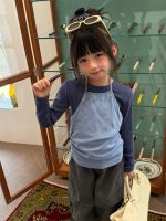 【100-160】長袖Ｔシャツ 女の子 重ね着 合わせやすい - 画像 (5)
