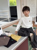 【90-170】長袖トップス 男の子 英字プリント やわらか シンプル - 画像 (5)