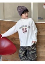 【100-160】長袖Tシャツ 男の子 アメカジ モックネック やわらか素材 - 画像 (16)