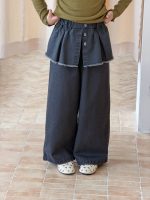 【100-170】パンツ 女の子 レイヤード 無地 おしゃれ - 画像 (5)