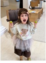 【80-140】トレーナーor8分丈パンツ 女の子 コーデュロイ 花柄 くまモチーフ - 画像 (13)