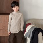 【90-160】ニットトップス 男の子 リブ編み 韓国風 あったか インナー - 画像 (10)