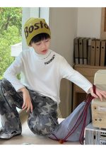 【100-160】長袖トップス 男の子 英字刺繍 モックネック 着回しやすい - 画像 (26)