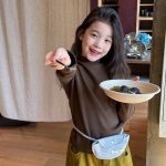 【100-170】インナーシャツ 女の子 ハーフタートルネック ストレッチで快適 - 画像 (10)