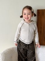 【73-120】トップスorパンツ 女の子 レオパードフード付き かわいい - 画像 (2)