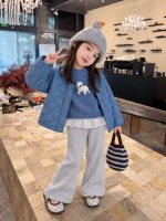 【80-140】中綿ジャケットorニットorパンツ 女の子 韓国風 防寒 小犬柄