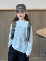【100-170】長袖Tシャツ 女の子 プリント 英字 レトロ - 画像 (6)