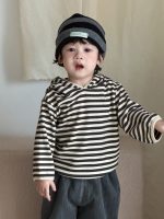 【73-110】アウター パーカー フード付き ストライブ 厚手 秋冬 男の子 - 画像 (7)